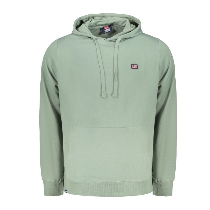 Норвегия 1963 мъжки суитшър с цип, зелен