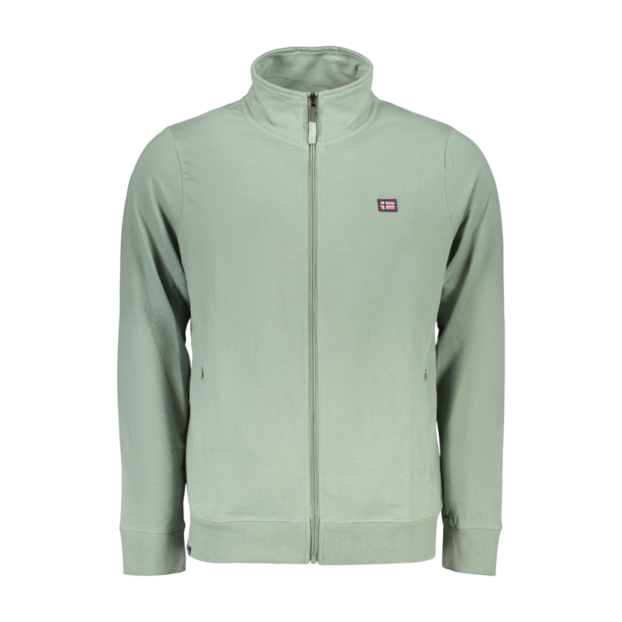 Снимка на Норвегия 1963 мъжки зелен суитшърт с цип NORWAY 1963