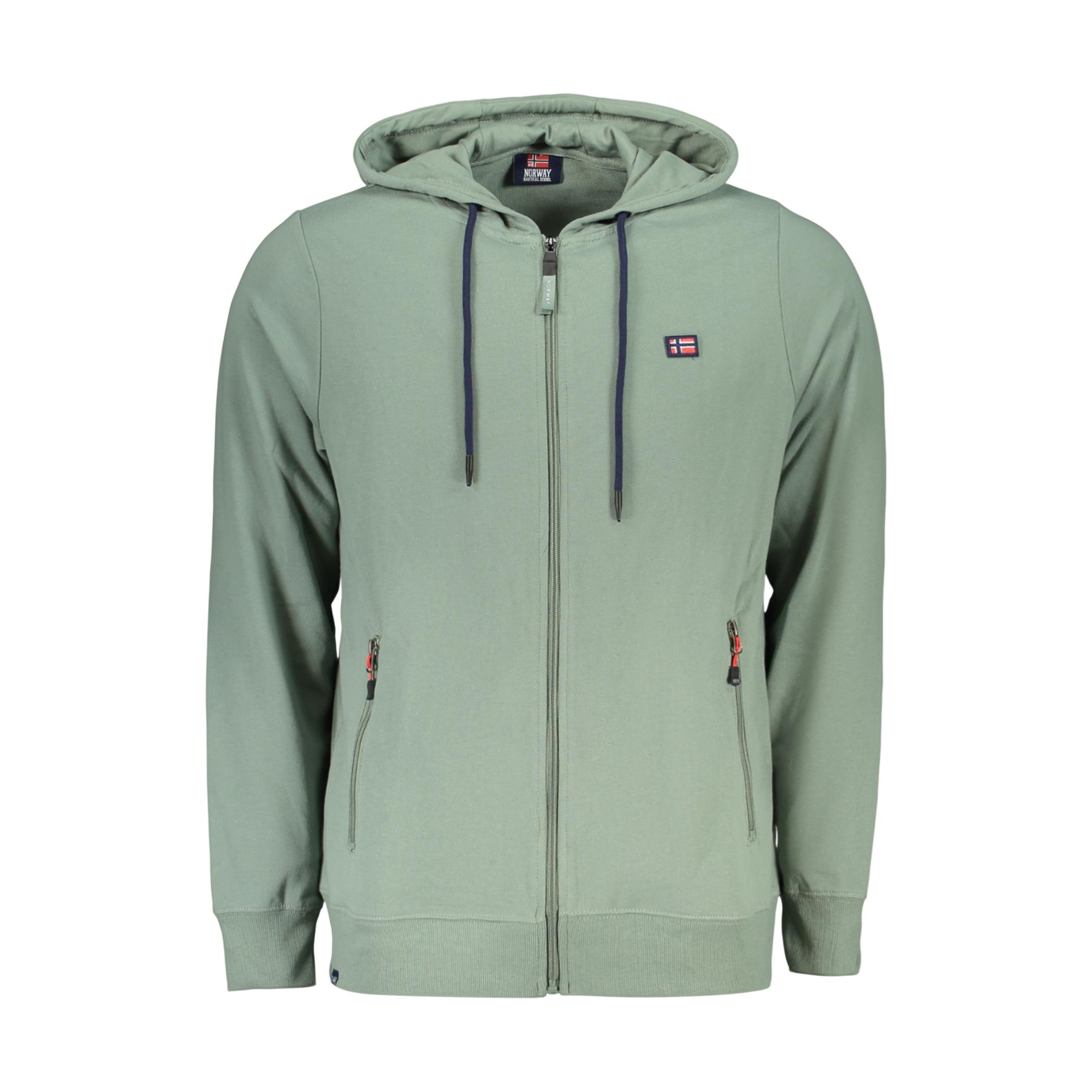 Снимка на Норвегия 1963 мъжки зелен суитшърт с цип NORWAY 1963