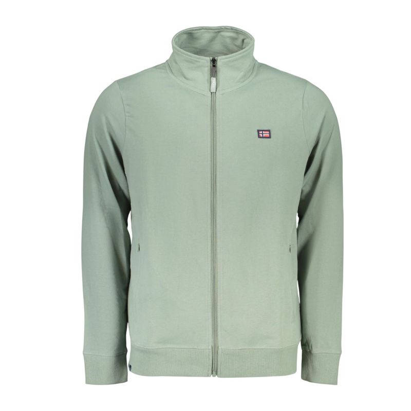 Норвегия 1963 мъжки зелен суитшърт с цип