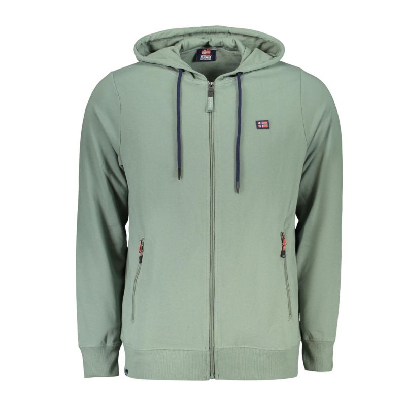 Норвегия 1963 мъжки зелен суитшърт с цип