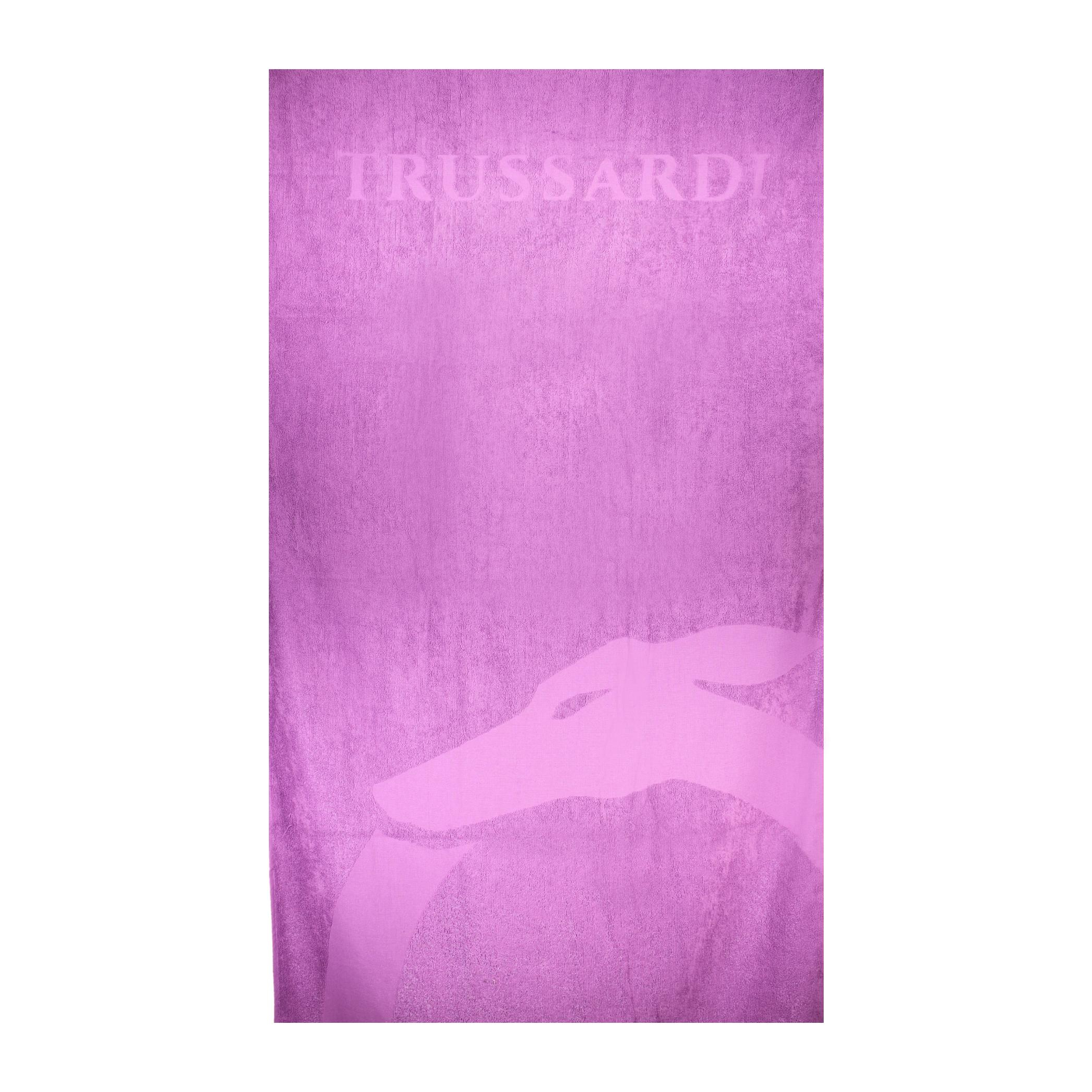 Снимка на Плажна дамска хавлия jeans лилава TRUSSARDI