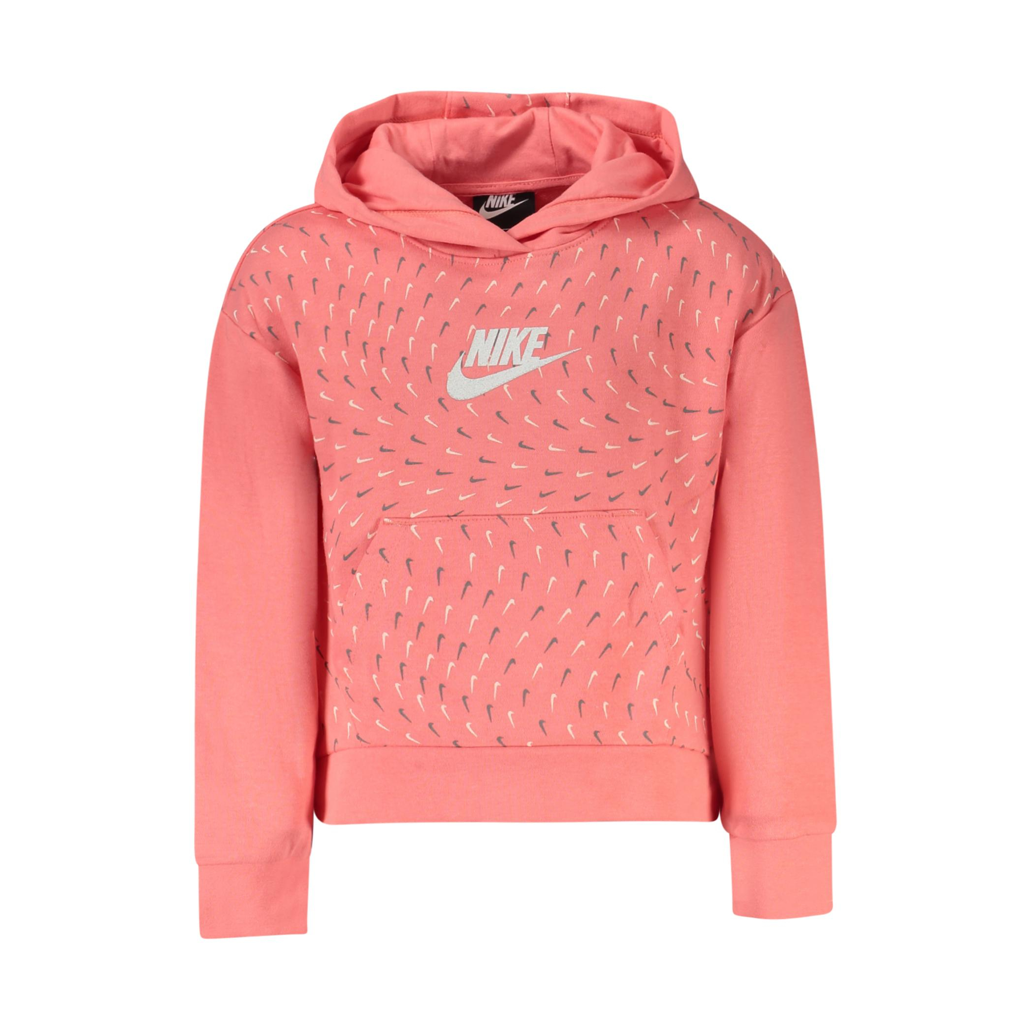 Снимка на Суитшърт с цип за момичета, розов NIKE