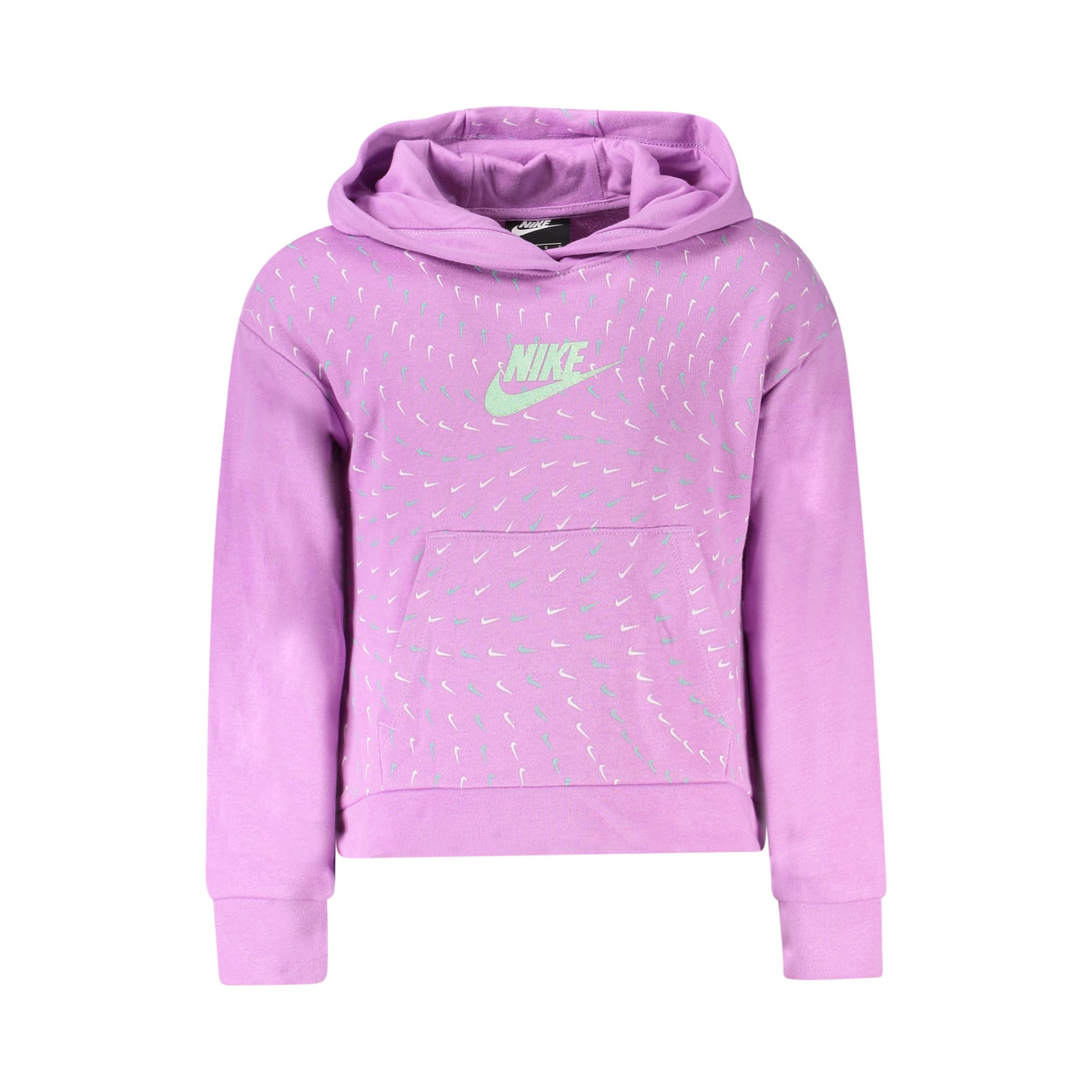 Снимка на Суитшърт с цип за момичета в лилаво NIKE
