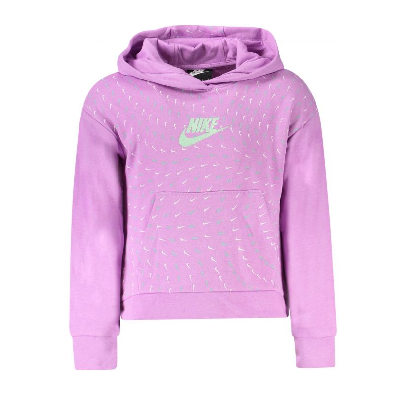 Снимка на Суитшърт с цип за момичета в лилаво NIKE 