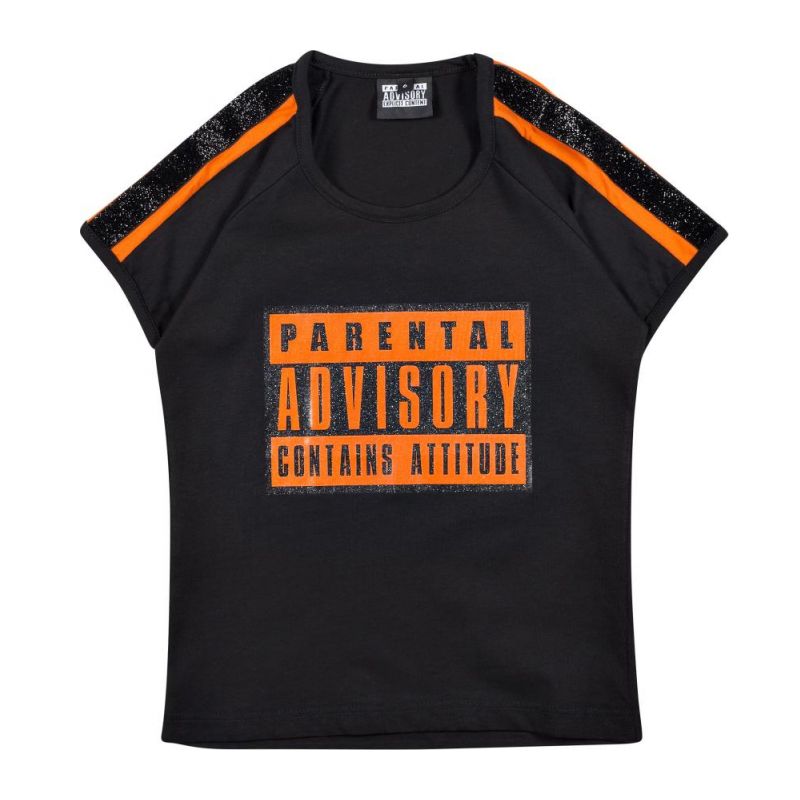 Снимка на Тениска за момиче PARENTAL ADVISORY 