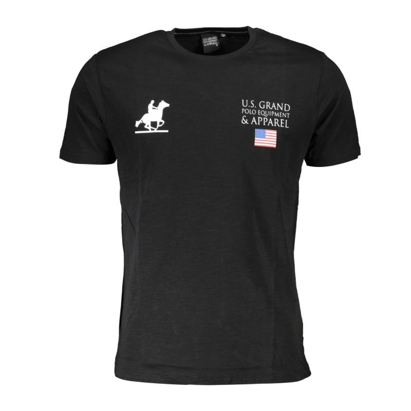 Снимка на Us grand polo тениска с къс ръкав мъжка черна U.S. GRAND POLO 