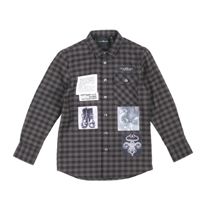 Блуза с дълъг ръкав момче JOHN RICHMOND RBA23129CA-CK-GRY-BLK