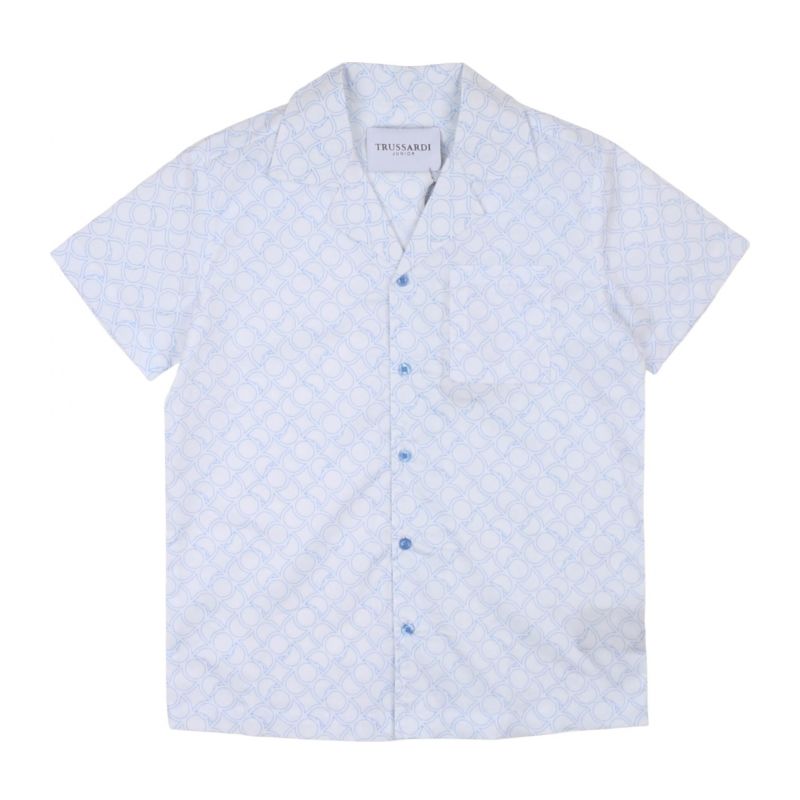 Блуза с дълъг ръкав момче TRUSSARDI TBP24052CA-M-WHT-S-DB