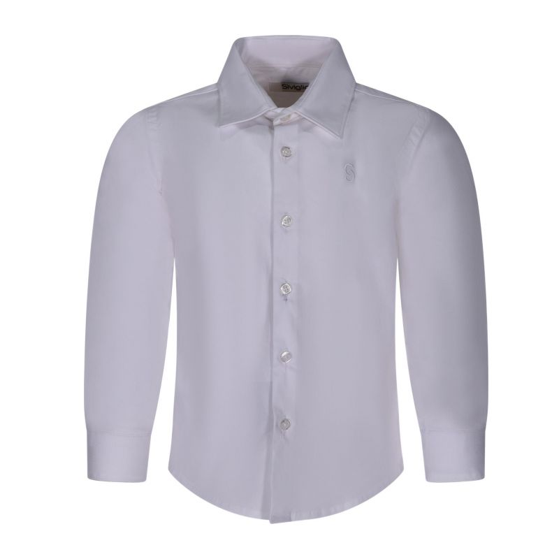 Блуза с дълъг ръкав момче SIVIGLIA SVBSH01521-WHITE
