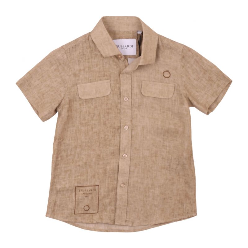 Блуза с дълъг ръкав момче TRUSSARDI TBP25087CA-BEIGMOICA