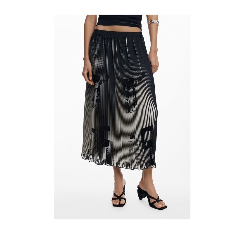 Дамска дълга пола черна DESIGUAL 25WWFW09_NE2000