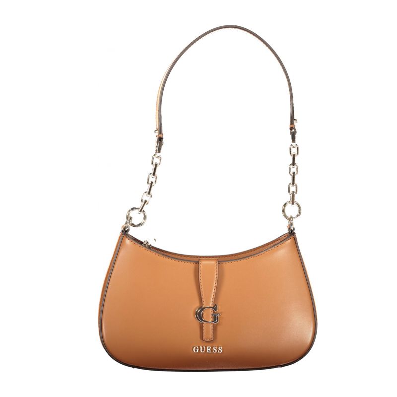 Дамска кафява чанта  jeans GUESS VG989618_MACOGNAC