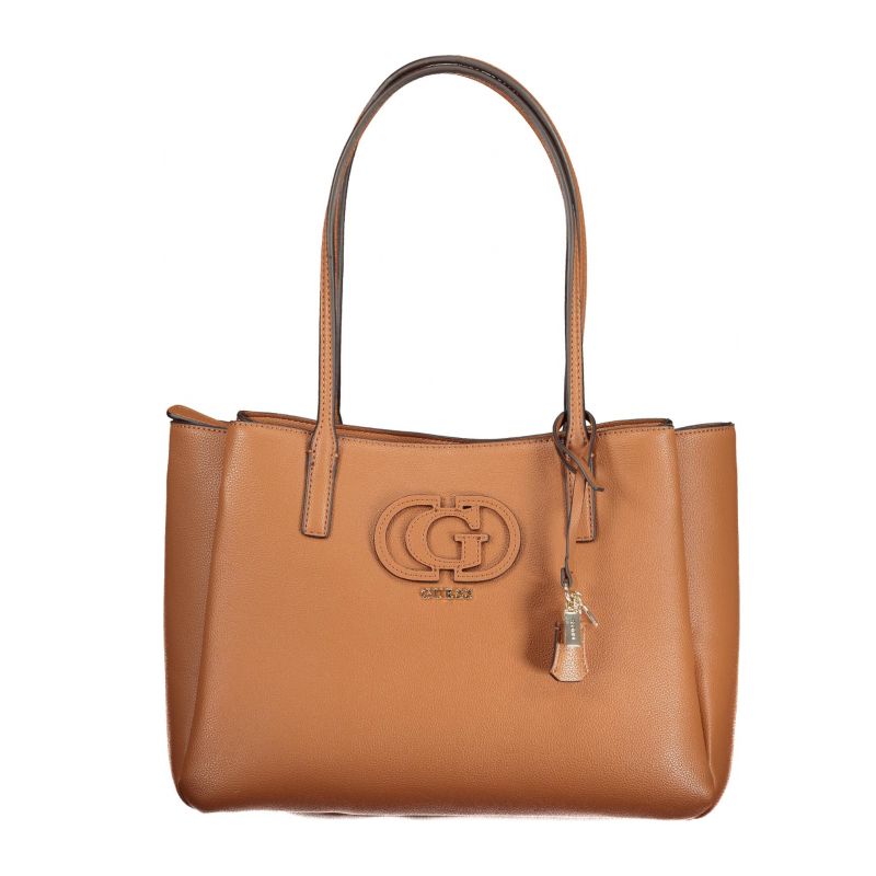 Дамска кафява чанта  jeans GUESS BG990523_MACOGNAC