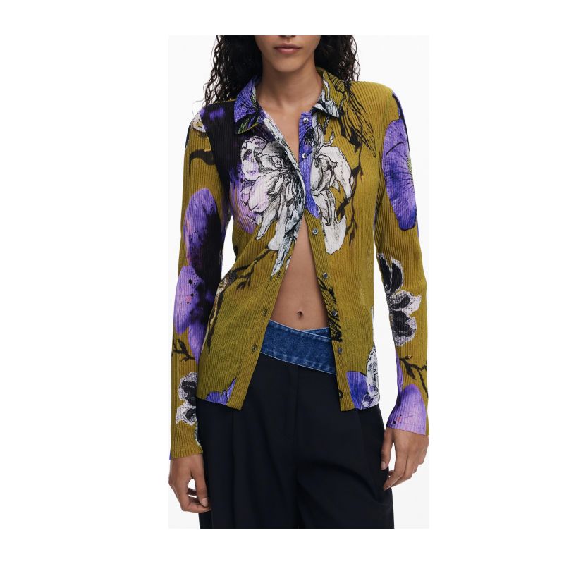 Дамска риза с дълъг ръкав , зелена DESIGUAL 25WWTK35_VE4010