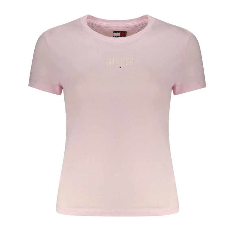 Дамска розова тениска с къс ръкав  TOMMY HILFIGER DW0DW21841_RSTOG