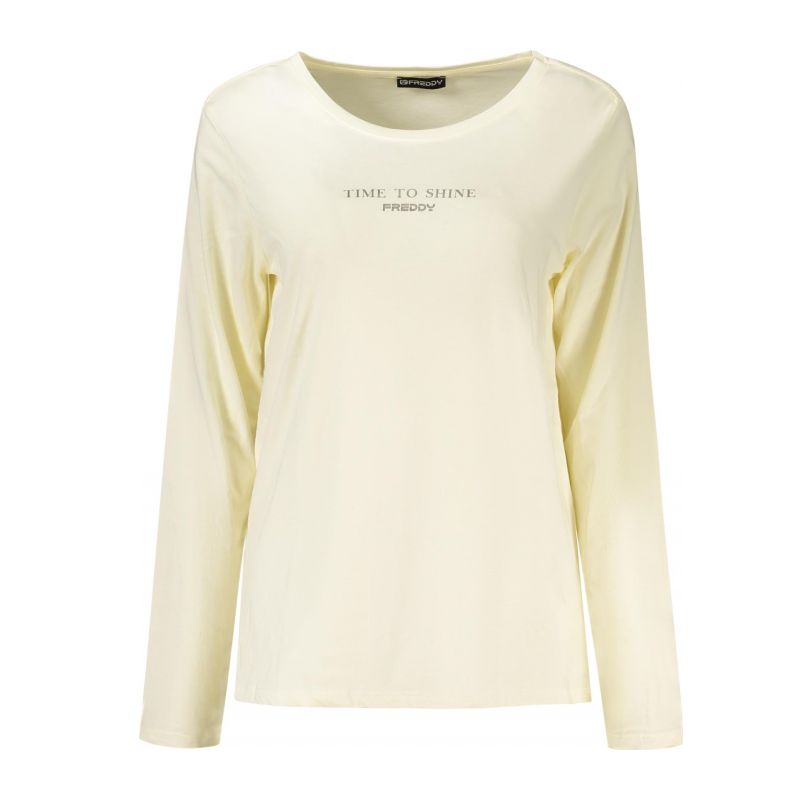 Дамска тениска с дълъг ръкав , бяла FREDDY F25WCRT4_BIW50
