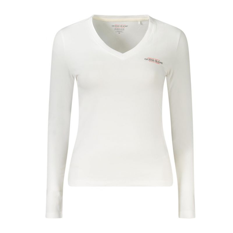 Дамска тениска с дълъг ръкав  jeans, бяла GUESS W4YI21J1314_BIG011