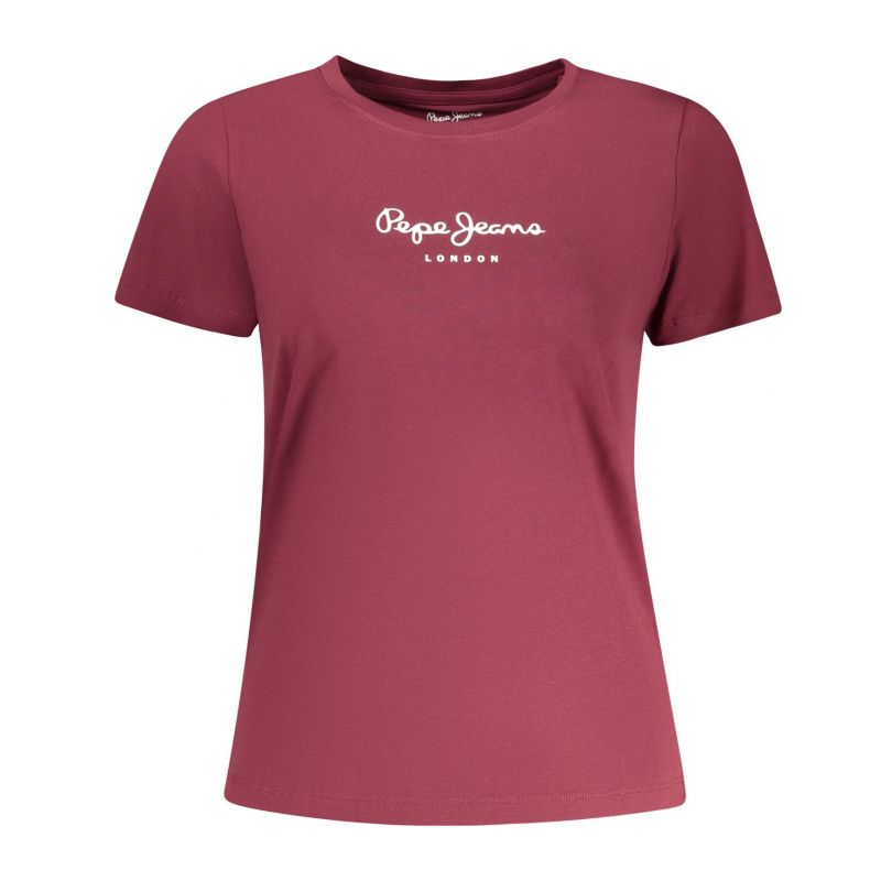 Дамска тениска с къс ръкав , червена PEPE JEANS PL505202NEWVIRGINIA_RO296
