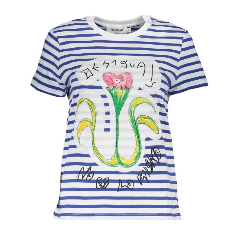 Дамска тениска с къс ръкав DESIGUAL 23SWTK05_C9CD08C_BLU5001