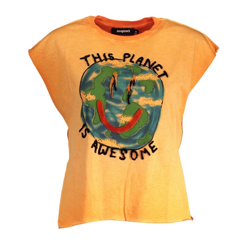 Дамска тениска с къс ръкав DESIGUAL 23SWTKAA_CBC2A7C_ARANCIO700