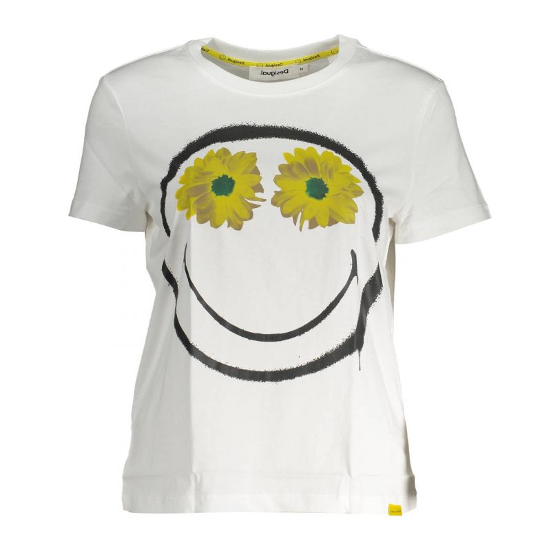 Дамска тениска с къс ръкав DESIGUAL 23SWTKA0_117D202_BIANCO1000