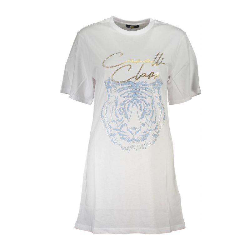 Дамска тениска с къс ръкав CAVALLI CLASS QXT10EJD060_604F8D6_BIANCO0005