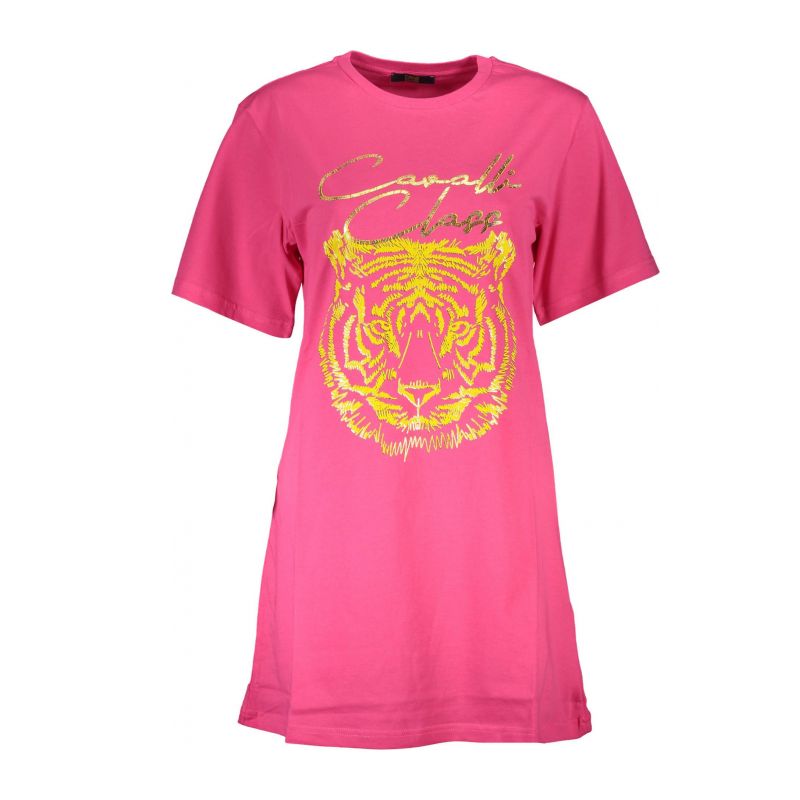 Дамска тениска с къс ръкав CAVALLI CLASS QXT10EJD060_56FB79D_ROSA02500
