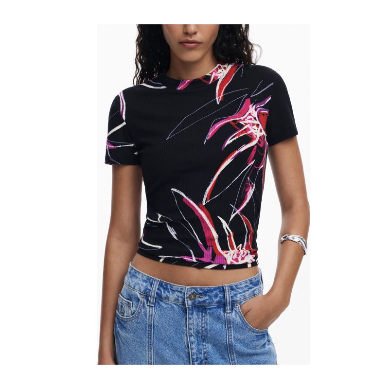 Дамска тениска с къс ръкав DESIGUAL 25WWTK16_NE2000