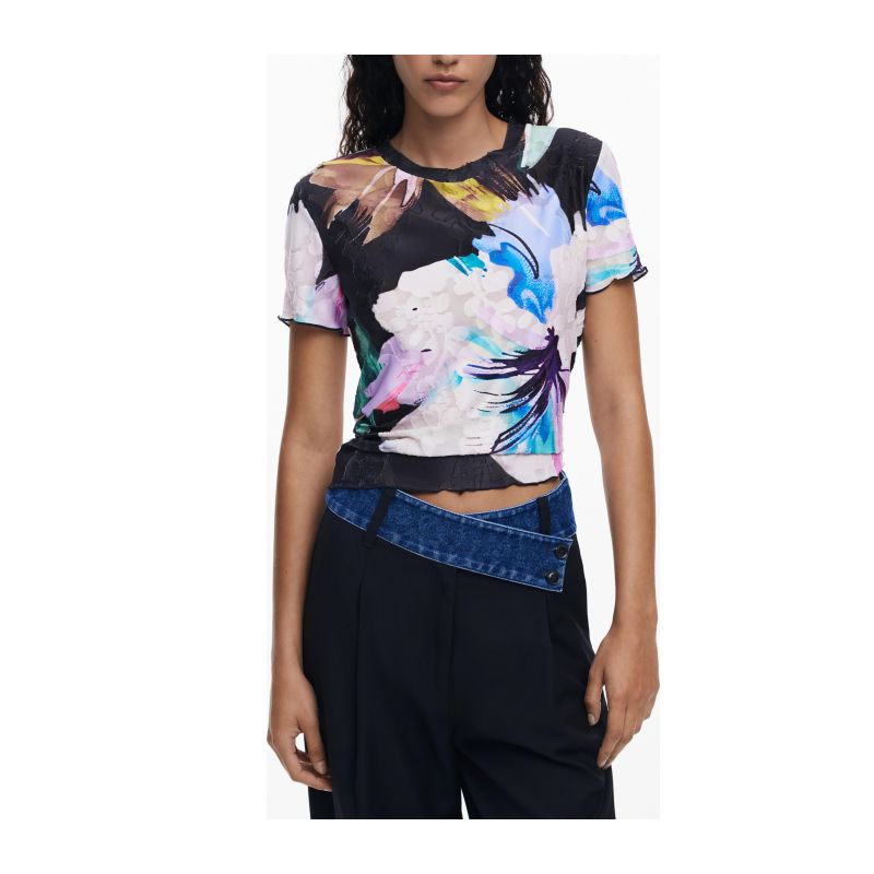 Дамска тениска с къс ръкав DESIGUAL 25WWTK52_NE2000