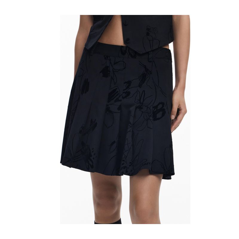 Дамска черна къса пола DESIGUAL 25WWFW10_NE2000