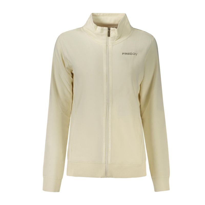 Дамски бял суитшърт с цип  FREDDY F25WCRS4_BIW50