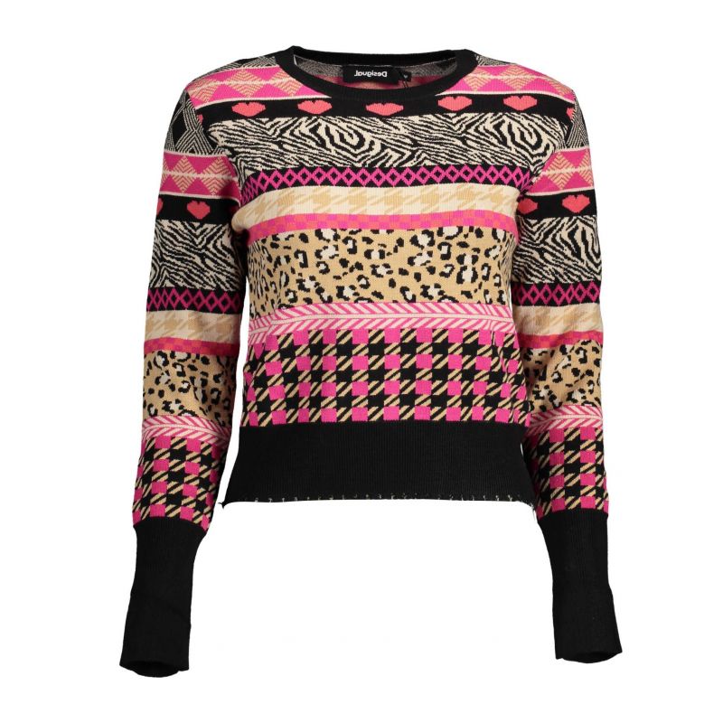Дамски пуловер DESIGUAL 22WWJF72_NERO_9019