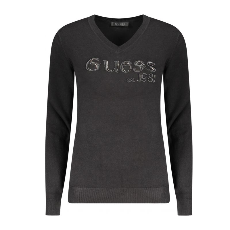 Дамски черен пуловер  jeans GUESS W5BR41Z2NQ2_NEJBLK