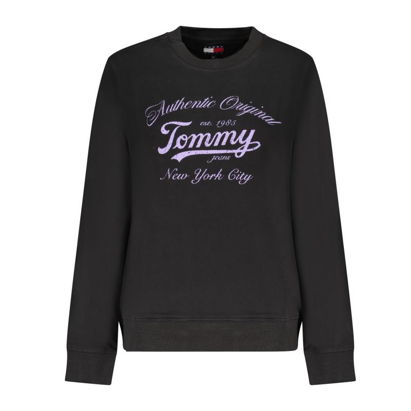 Дамски черен суитшърт с цип  TOMMY HILFIGER