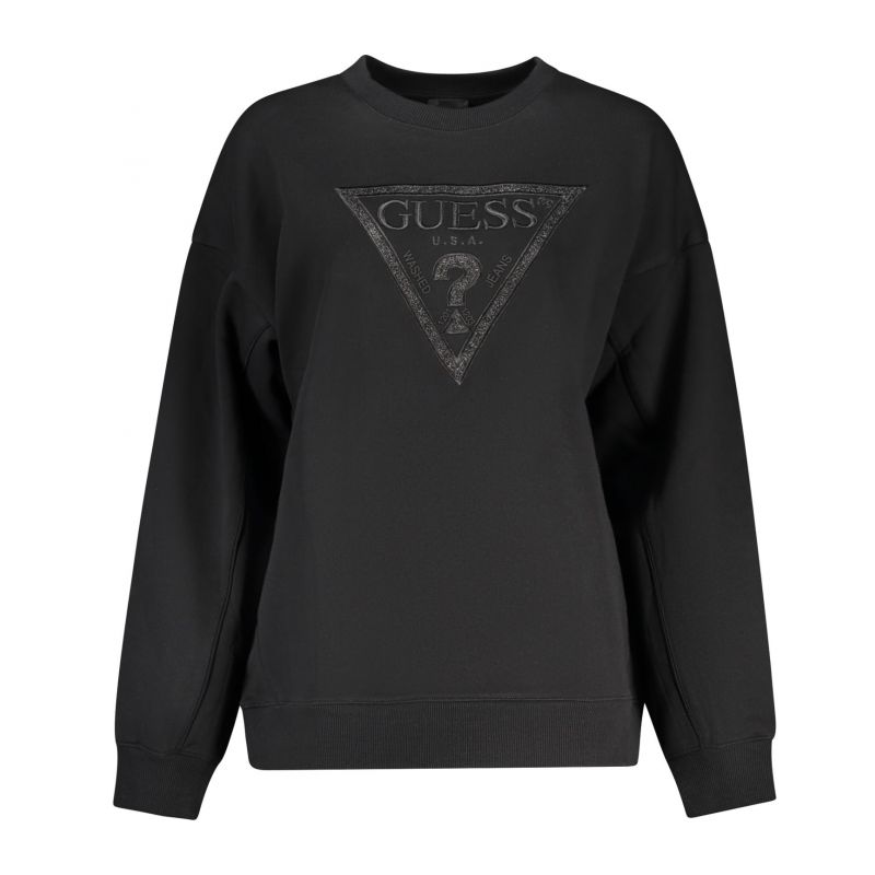 Дамски черен суитшърт с цип  jeans GUESS W5BQ11KC8I1_NEJBLK