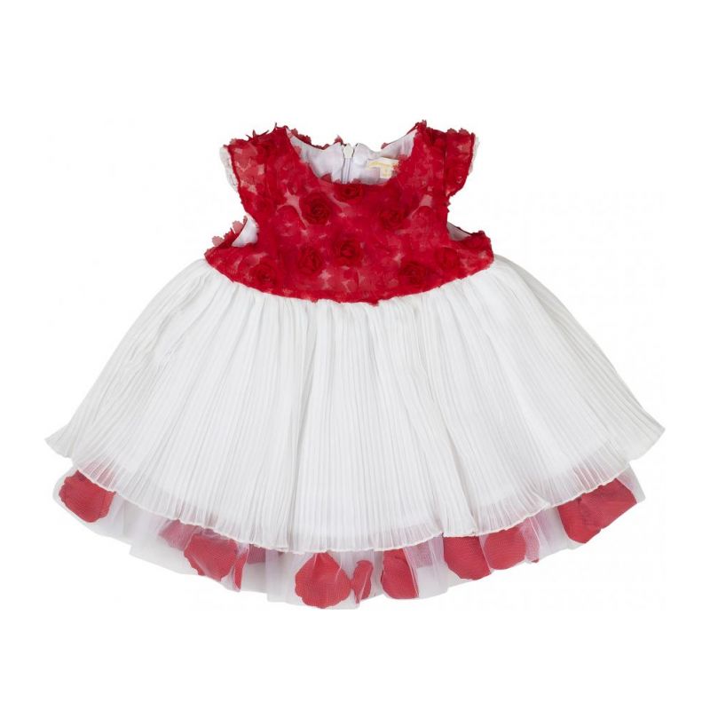 Детска рокля MAMANOEL 30673BIANCO-ROSSO