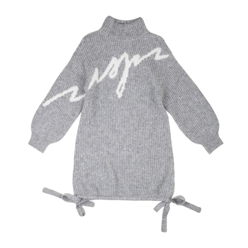 Детска рокля MSGM F4MSJGDR111-101-GRIGIO