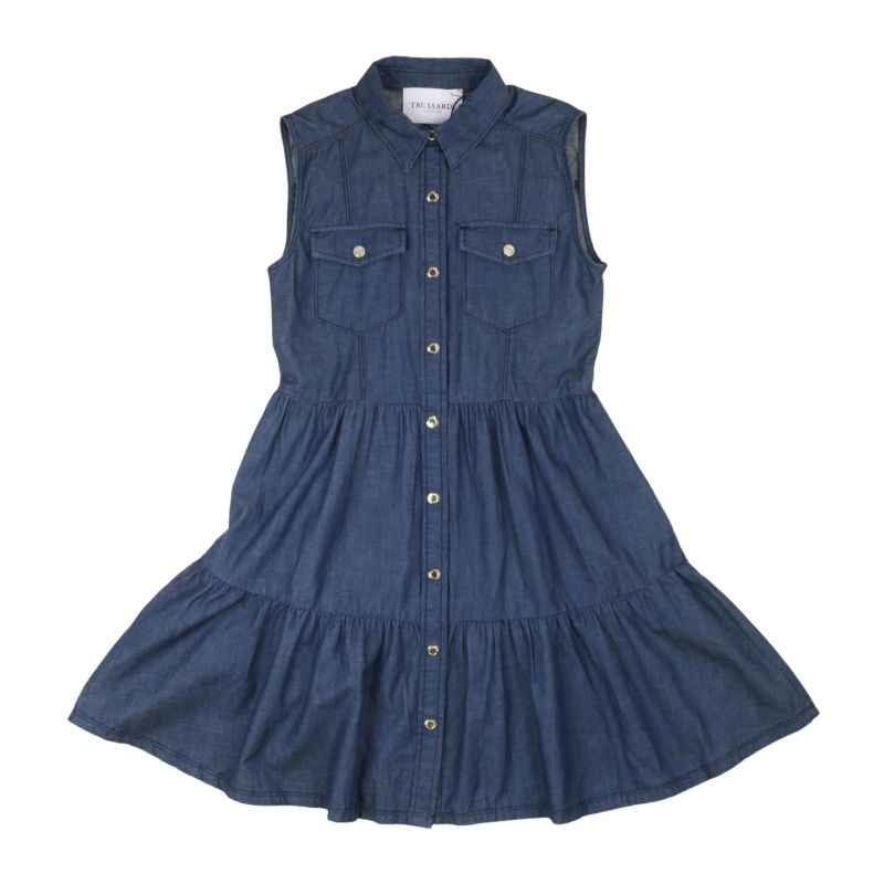 Детска рокля TRUSSARDI TGP24087VE-D-BLUE-MED