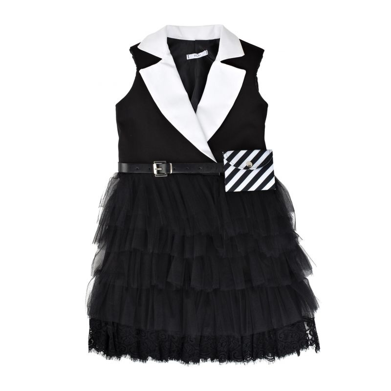 Детска рокля Y CLU Y15025NERO-BIANCO