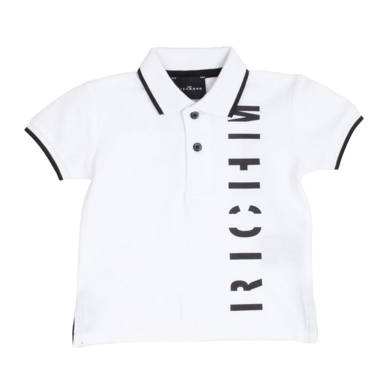 Детска тениска с яка момче JOHN RICHMOND RIP23064PO-WHITE