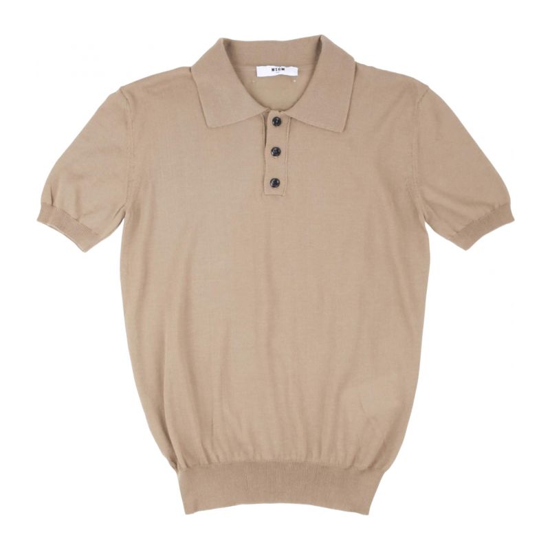 Детска тениска с яка момче MSGM S4MSJBJP209-225-KHAKI