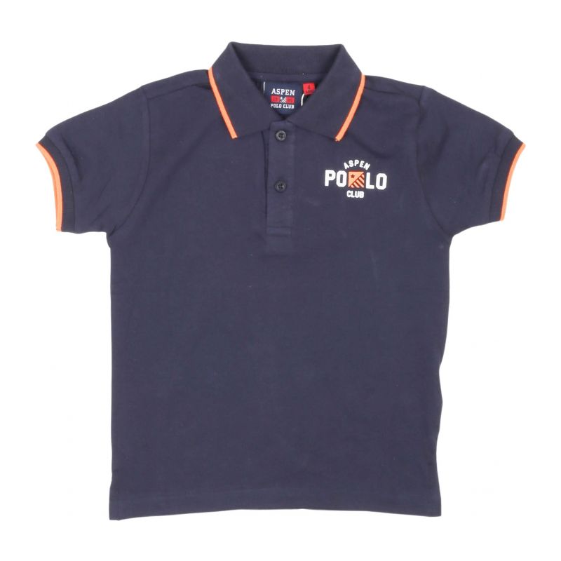 Детска тениска с яка момче ASPEN POLO CLUB 1036MP00055-BLUE