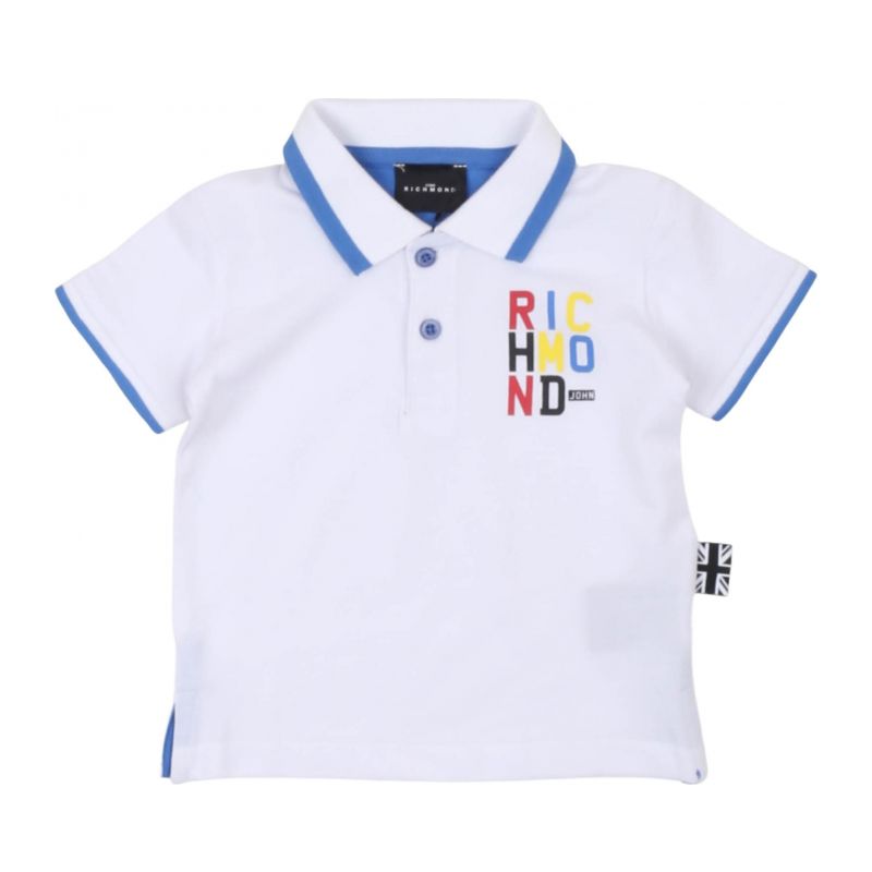Детска тениска с яка момче JOHN RICHMOND RIP24085PO-WHITE