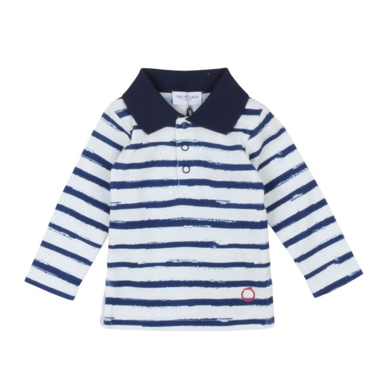 Детска тениска с яка момче TRUSSARDI TLP24006PO-O-WHT-B-N