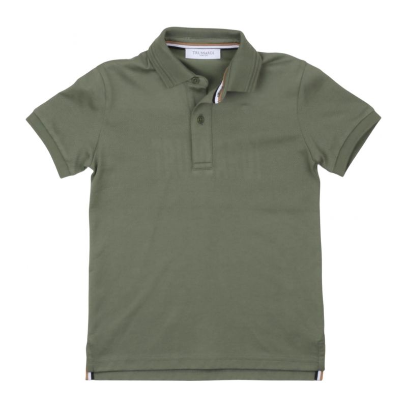 Детска тениска с яка момче TRUSSARDI TBP25128PO-GREEN-MIL