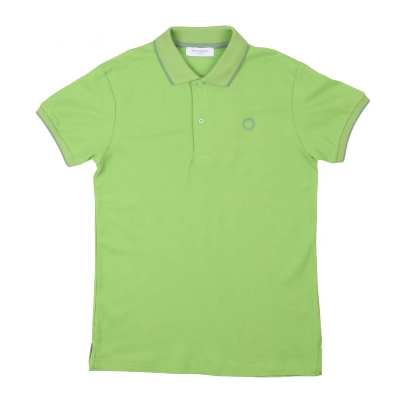 Детска тениска с яка момче TRUSSARDI TBP25005PO-GREEN-DEEP