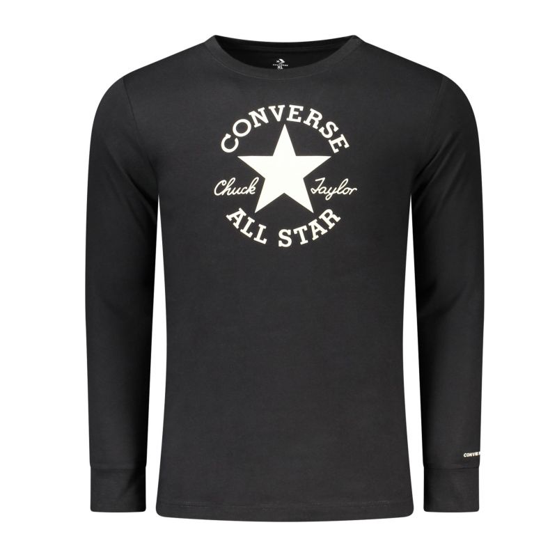 Детска черна тениска с дълъг ръкав  CONVERSE 9CG400_NE023