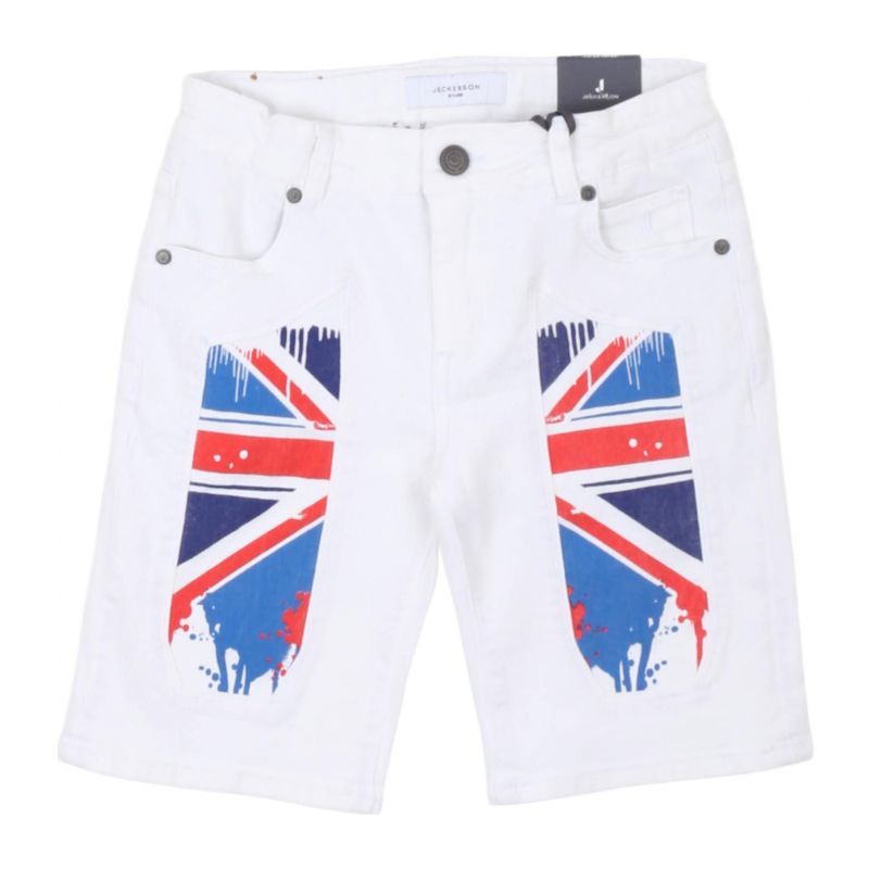 Детски къси панталони за момче JECKERSON 592PJMBS25-BIANCO