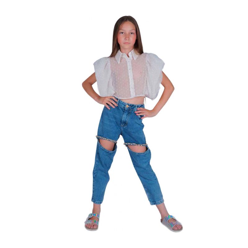 Детски панталон MARC ELLIS JMJPT01195-DENIM